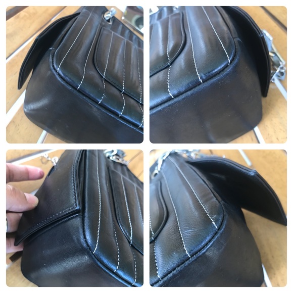 chanel modemoiselle black leather shoulder bag💼👜 - Picture 4 of 8